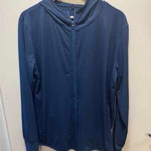Blue Zip-Up Hoodie UPF 50
